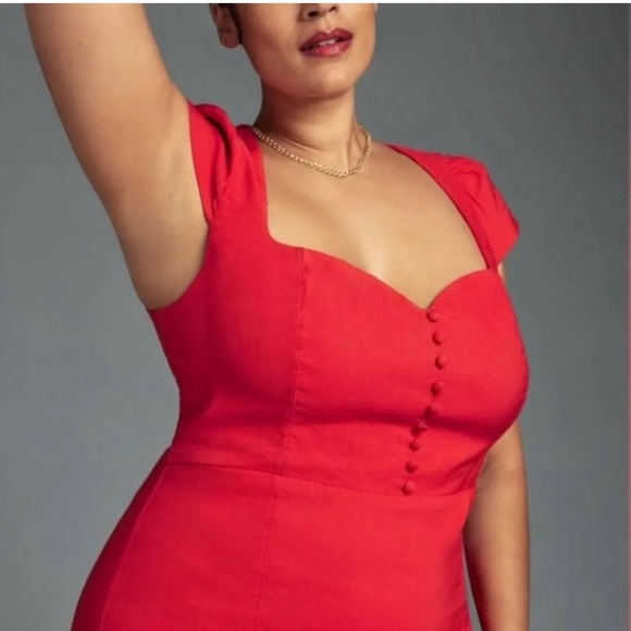 Anthropologie Classic Red Dress - Picture 2 of 8